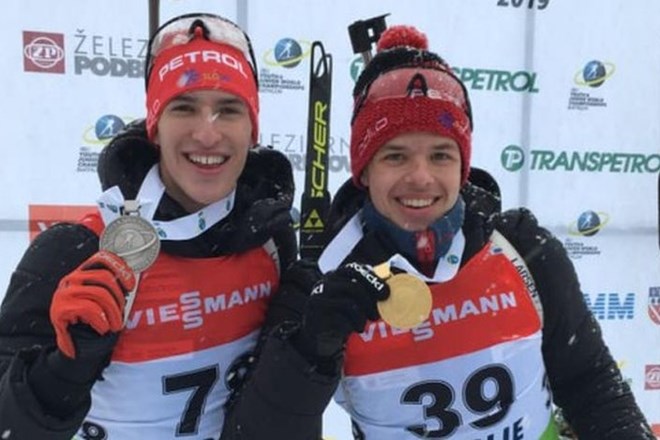 Dvojna slovenska zmaga na biatlonskem mladinskem svetovnem prvenstvu