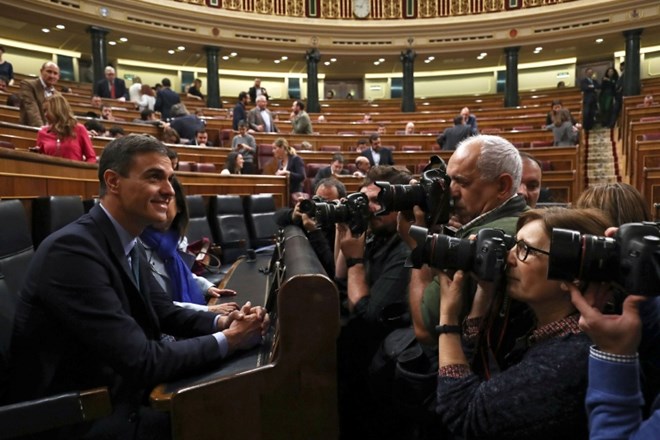 Španski premier Pedro Sanchez je bil tudi danes prisoten na sojenju.