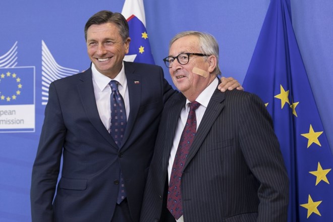 Srečanje Boruta Pahorja in Jean-Claude Junckerja.