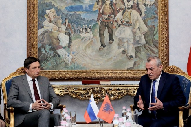 Borut Pahor in predsednik albanskega parlamenta Gramoz Ruci.