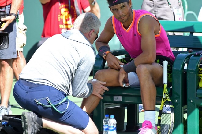 Rafael Nadal je že včeraj potreboval zdravniško pomoč.