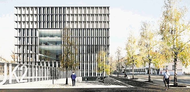 Podoba Narodne in univerzitetne knjižnice – NUK 2, kot so si jo zamislili zmagovalci natečaja arhitekti biroja Bevk Perovič.