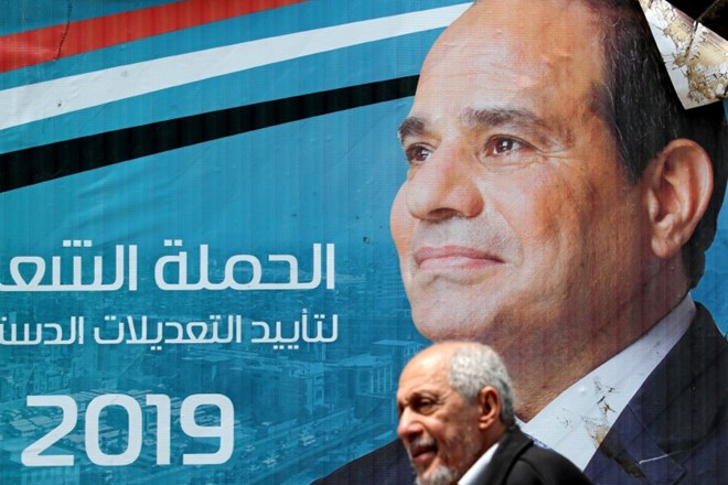 Plakat egiptovskega predsednika Abdela Fataha al Sisija.