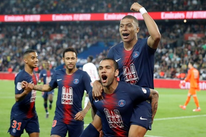 Nogometaši PSG so naslov francoskega prvaka osvojili osmič. (Foto: AP)