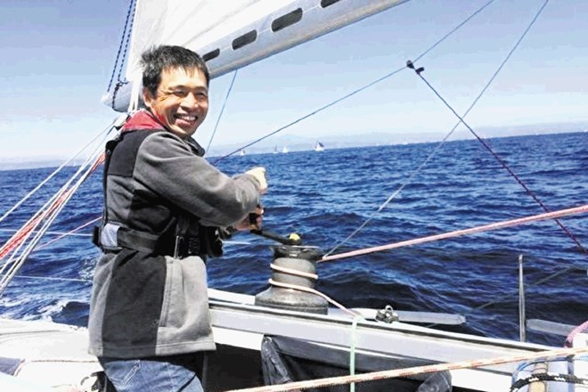 Micuhiro Ivamoto je kot prvi slepi človek preplul Pacifik med San Diegom in japonsko prefekturo Fukušimo.