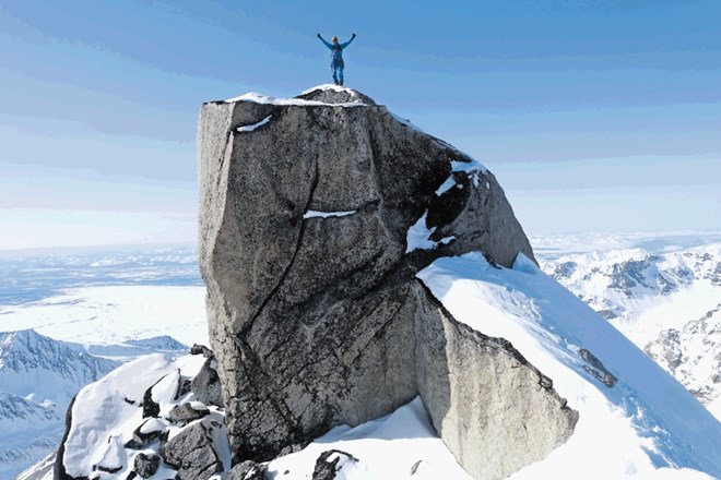 Janez Svoljšak na prvič osvojenem vrhu gore Wailing Wall /