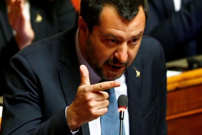 Voditelj Lige in notranjega ministra Matteo Salvini.