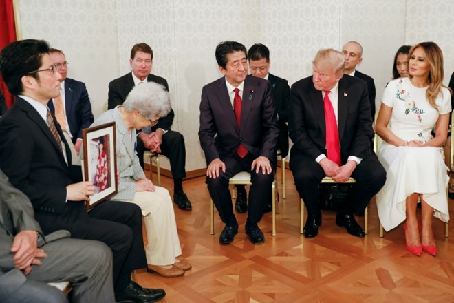 Donald in Melania Trump sta na obisku na Japonskem.