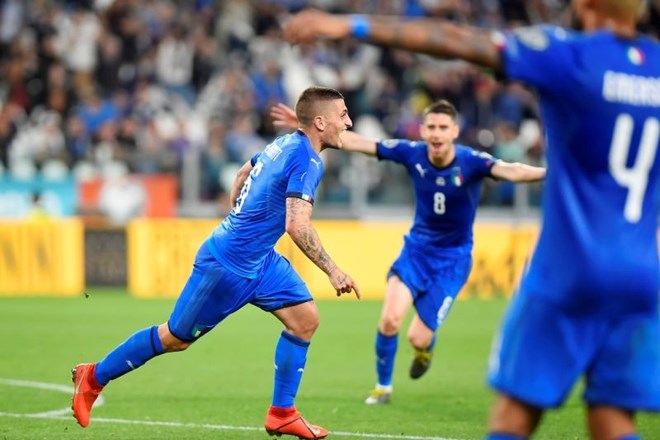 Italijani so se veselili zmage proti BiH. (Foto: Reuters)
