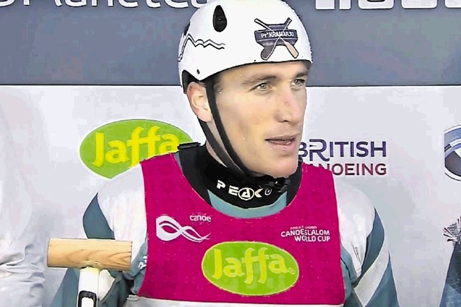 Kanuist Luka Božič je v Londonu na slalomu na divjih vodah zasedel četrto mesto.