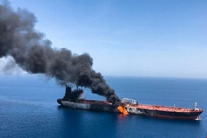 ZDA: Japonski tanker poškodovala mina, podobna iranskim