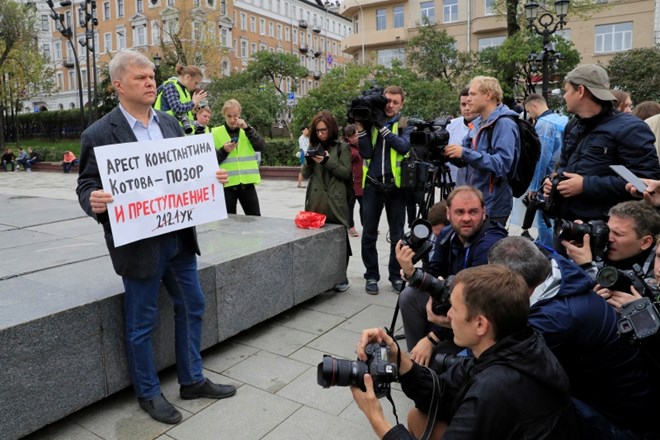 Na današnjem protestu v Moskvi