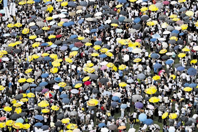 Protesti v Hongkongu.