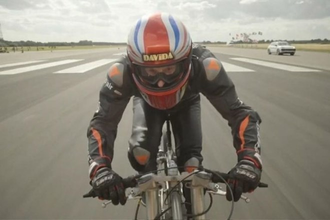 #video Nov svetovni rekord s kolesom, Britanec ga je pognal do 280,5 km/h