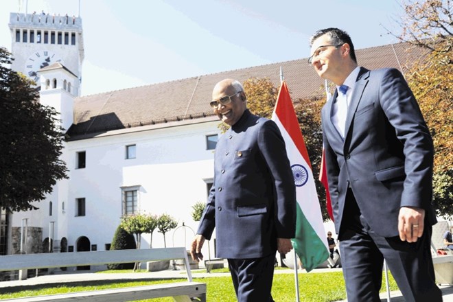 Indijski predsednik si je ogledal tudi ljubljanski grad, in sicer v spremstvu premierja Šarca.
