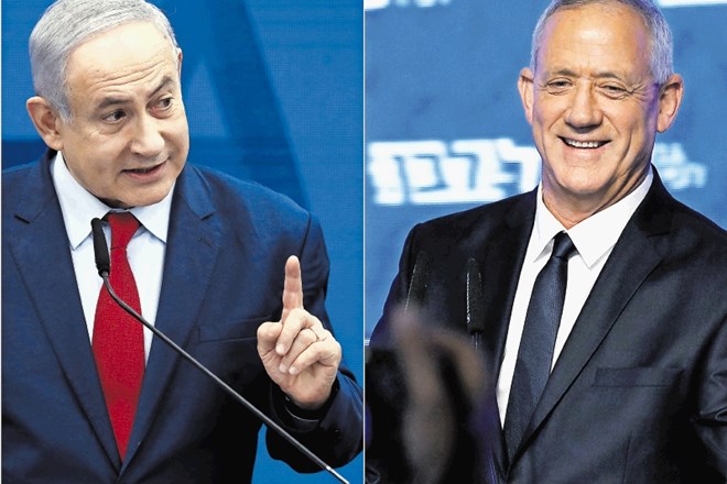Benjamin Netanjahu (levo) in Benny Ganc sta bila na volitvah glavna konkurenta za zmago.