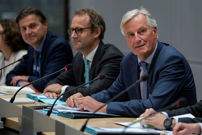 Michel Barnier na sestanku s Stephenom Barclayem