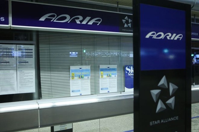 Stroški stečaja Adrie Airways po začasnem predračunu presegajo pol milijona evrov