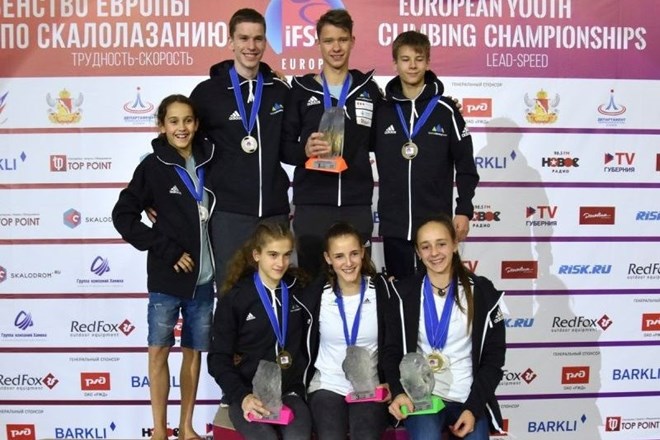 Mladi športni plezalci na EP osvojili šest medalj