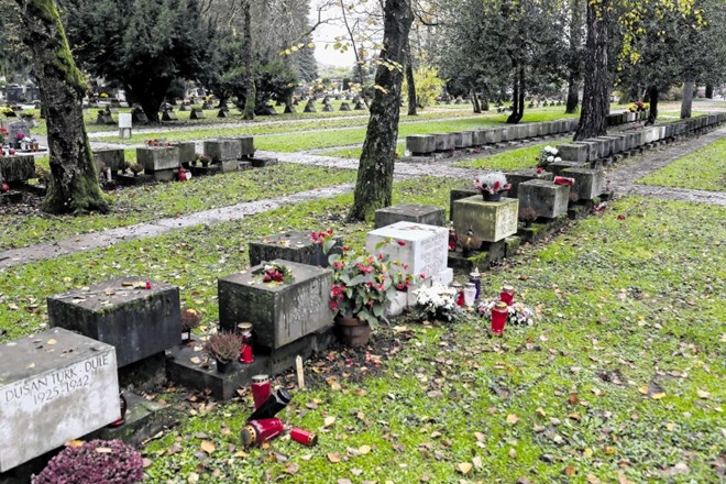 V Spominskem parku grobišč borcev in talcev v NOV na Žalah betonski spomeniki nezadržno propadajo.