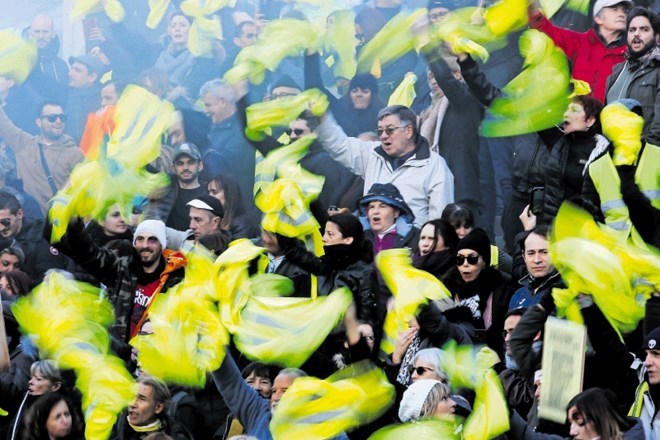 Protesti rumenih jopičev v Marseillu v začetku februarja