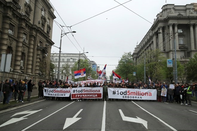 V Beogradu potekal že 50. protivladni protest