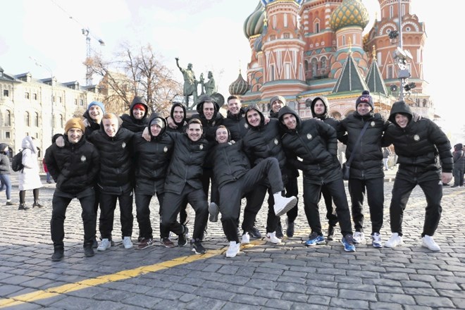 Četrtkov prosti dan so igralci izkoristili tudi za sprehod po moskovskem Rdečem trgu.