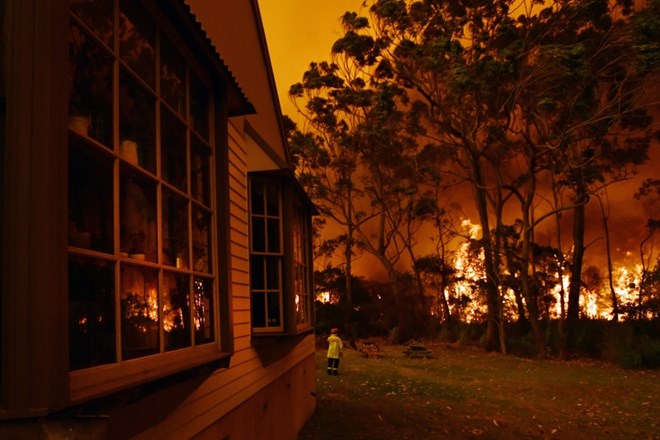 Severno od avstralske metropole Sydney se je več gozdnih požarov združilo v en sam ogromen požar, ki sedaj divja...