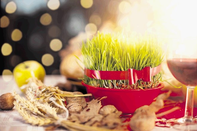 Božično žito je ponekod del praznične dekoracije na jedilni mizi.