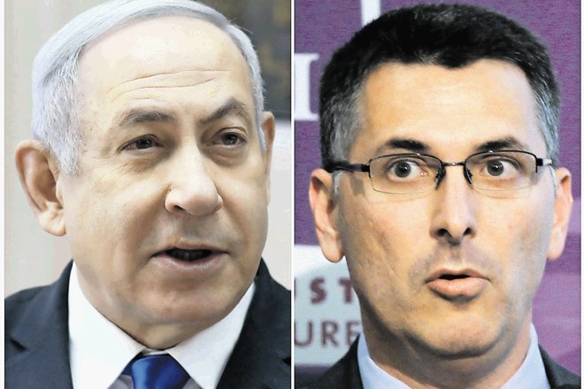 Vodja Likuda in izraelski premier Benjamin Netanjahu (levo) se je prvič od leta 2005 soočil z resnim tekmecem za vodenje...