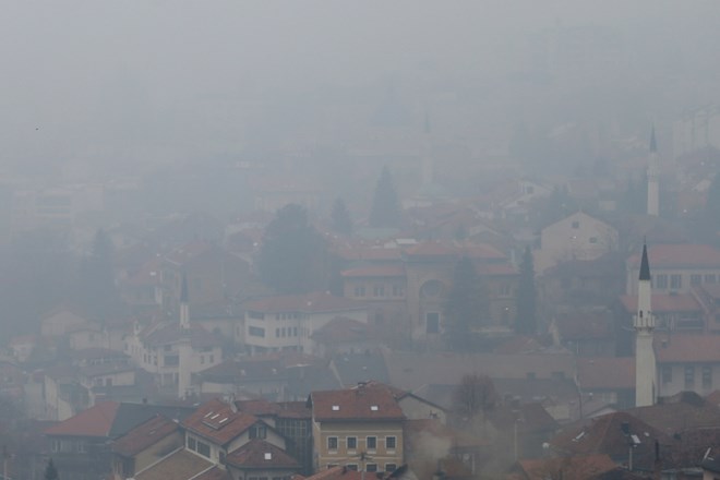 Smog v Sarajevu.