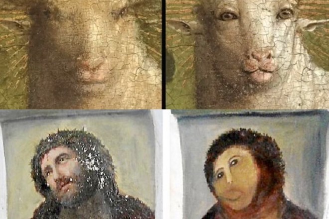 Jezus opičnjak proti Božjemu jagnjetu: Ko je restavracija pravzaprav original