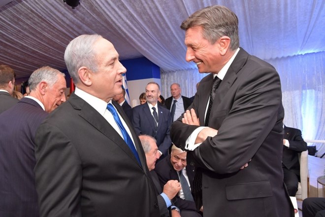 Pahor se je v Jeruzalemu družil tudi z izraelskim premierjem Benjaminom Netanjahujem.