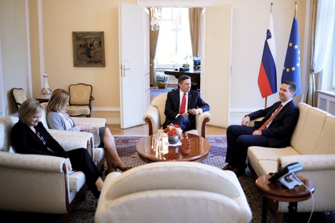 Predsednik republike Borut Pahor in vodja poslanske skupine SMC Igor Zorčič.
