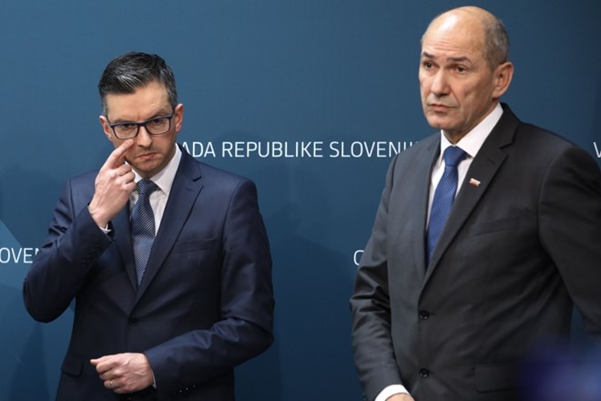 Predsednik SMC Marjan Šarec (levo) in predsednik SDS Janez Janša (desno)