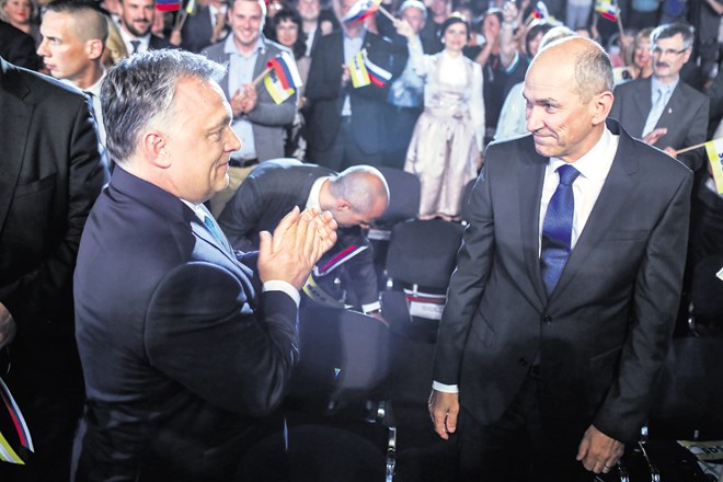 Viktor Orban in   Janez Janša Foto: Jaka Gasar