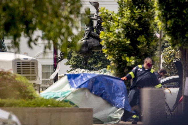 Kip nekdanjega predsednika Andrewa Jacksona v Washingtonu.