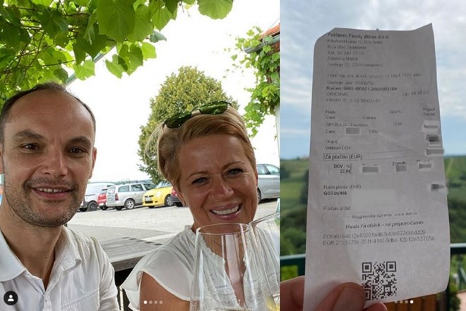 In vino veritas: Ministrica in minister nazdravila in priložila zabrisan račun