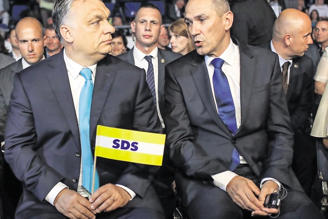 Viktor Orban in Janez Janša Foto: Jaka Gasar