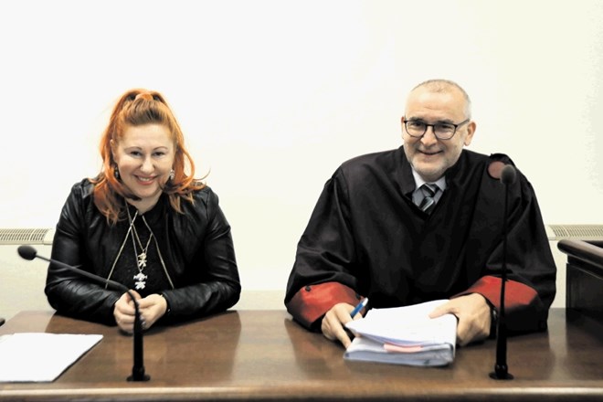 Anžela Poluektova, zastopa jo odvetnik Janez Koščak, vztraja, da ni kriva.
