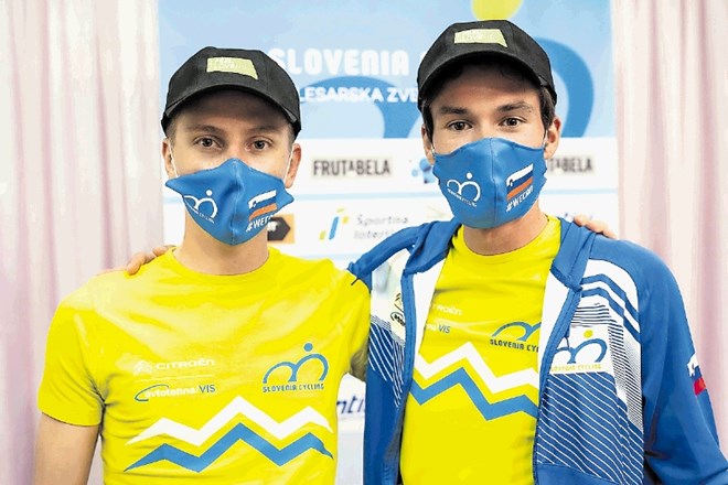 Tadej Pogačar (levo) in Primož Roglič sta po dvojni zmagi na Touru med favoriti tudi na SP v Italiji.