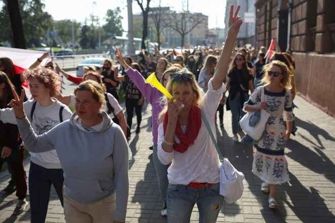 V Minsku znova protest žensk proti Lukašenku 