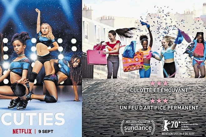 Plakat za film Mignonnes v Franciji in poster, ki ga je za isti film, preveden kot Cuties , objavil Netflix in ga po revoltu...