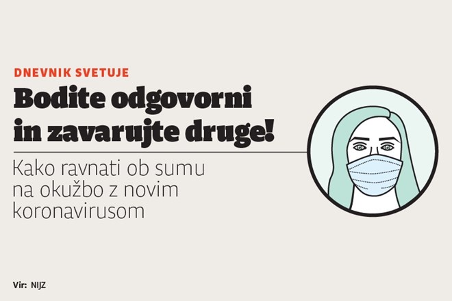 Dnevnik svetuje, kako ravnati ob sumu na okužbo s koronavirusom