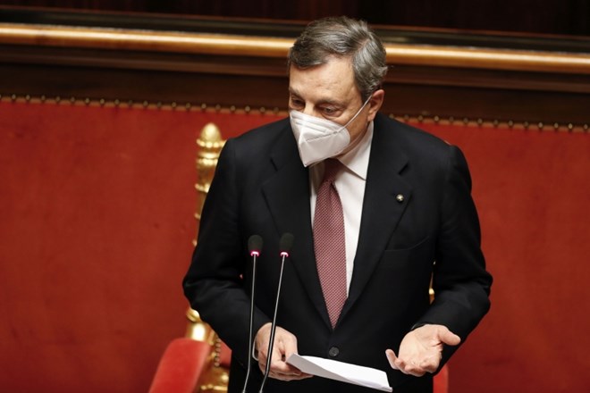 Mario Draghi: še noben italijanski premier ni užival tako široke podpore parlamentarnih strank, kar pa  prinaša tudi...