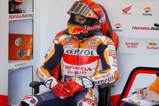 Marquez bo po novem hudem padcu v Jerezu nadaljeval z dirkanjem
