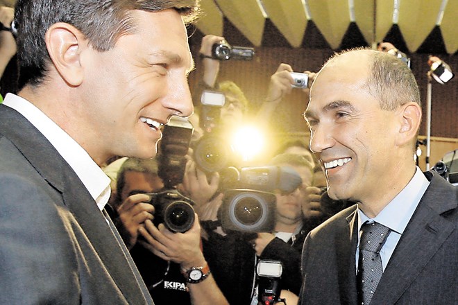 Borut Pahor in Janez Janša sta tesna zaveznika. Foto: Luka Cjuha