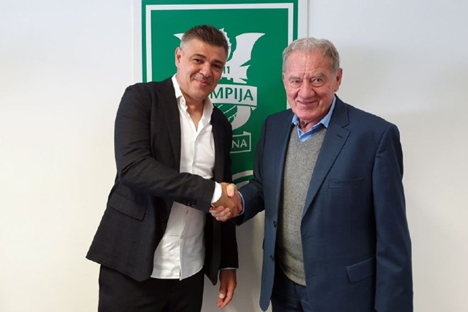 Novi trener NK Olimpije Savo Milošević (levo) in predsednik NK Olimpije Milan Mandarić (desno).