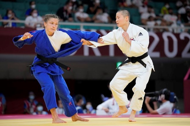 Maruša Štangar je v Tokiu odprla slovenske nastope v judu na olimpijskih igrah.