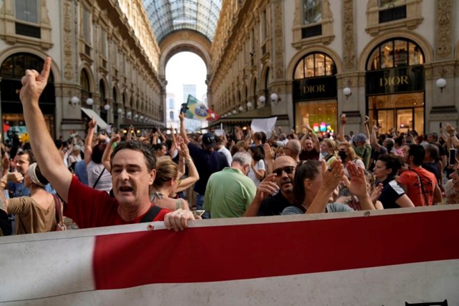 Protestniki v Milanu